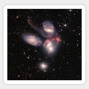 Stephan's Quintet - 5 Galaxy Image from the James Webb Space Telescope Sticker